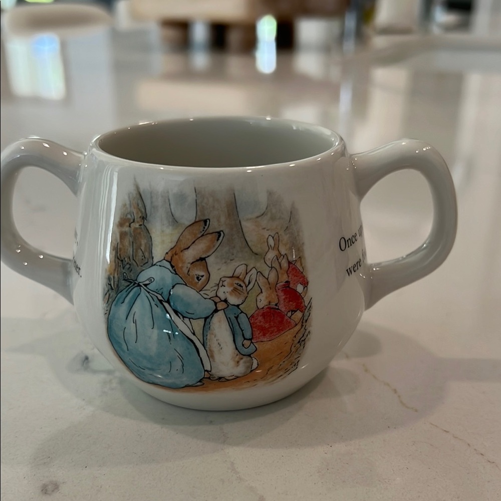 Wedgwood PeterRabbit White Porcelain Two-Handled Baby Cup